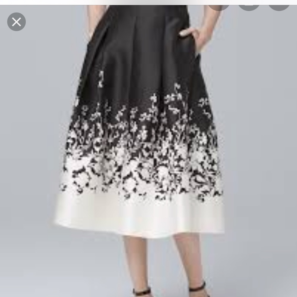White House Black Market Floral Skirt 20W NWOT